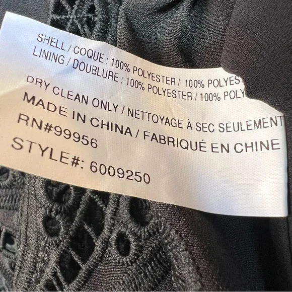 NWT Shoshanna Ari Laser Cut Midi Eyelet Dress Black Size 2 - Picture 15 of 16